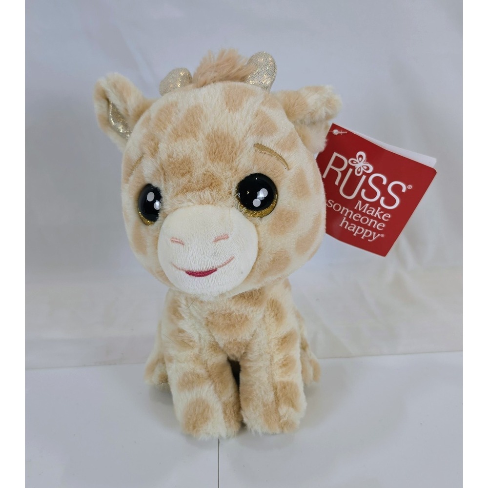 Russ Lil Peepers Kenya Giraffe 8" Plush NWT Kellytoy Sparkle Eyes RSP20-8JB